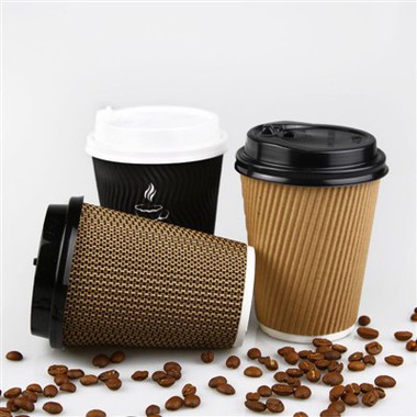 12 oz Kraft Ripple Paper Cup
